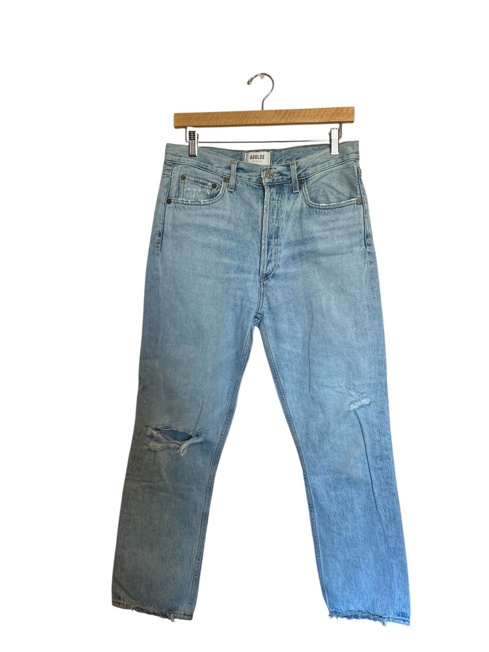 Agolde Light Wash Relaxed Straight Jeans size 28
